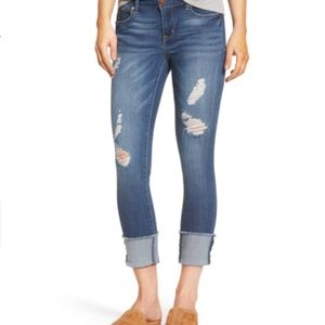 Cuffed Crop Skinny Jeans _ 1822 Denim _ Size 27